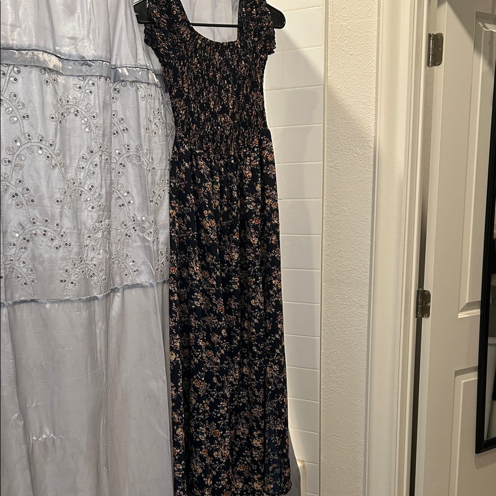 Floral Black and Pink Women's Dress